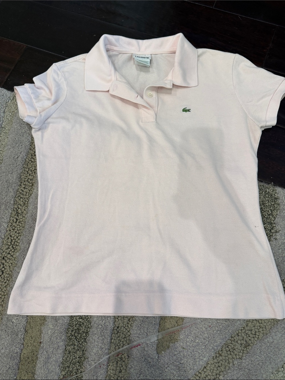Lacoste Pale Pink Short Sleeve Polo size 42